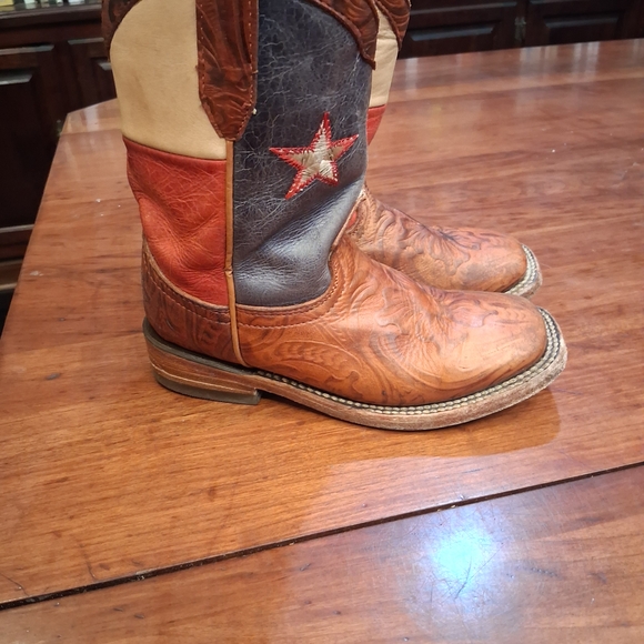 Kids Western Cowboy Boots - Brown, Red, Blue - Picture 3 of 6